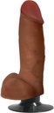 JUGUETES - JOCK BARESKIN 7" VIBRATING DONG WITH BALLS MOCHA