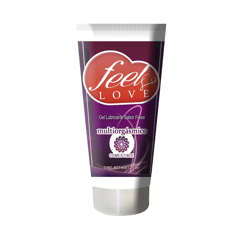 Feel Love Caja 60ml 2026 Lubricante Multiorgasmico Fresa comestible.webp