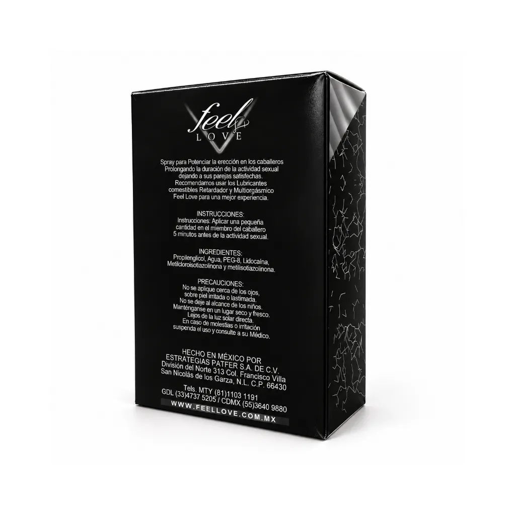 Feel Love Prolongador masculino pene tamaño Spray Caja 2.webp