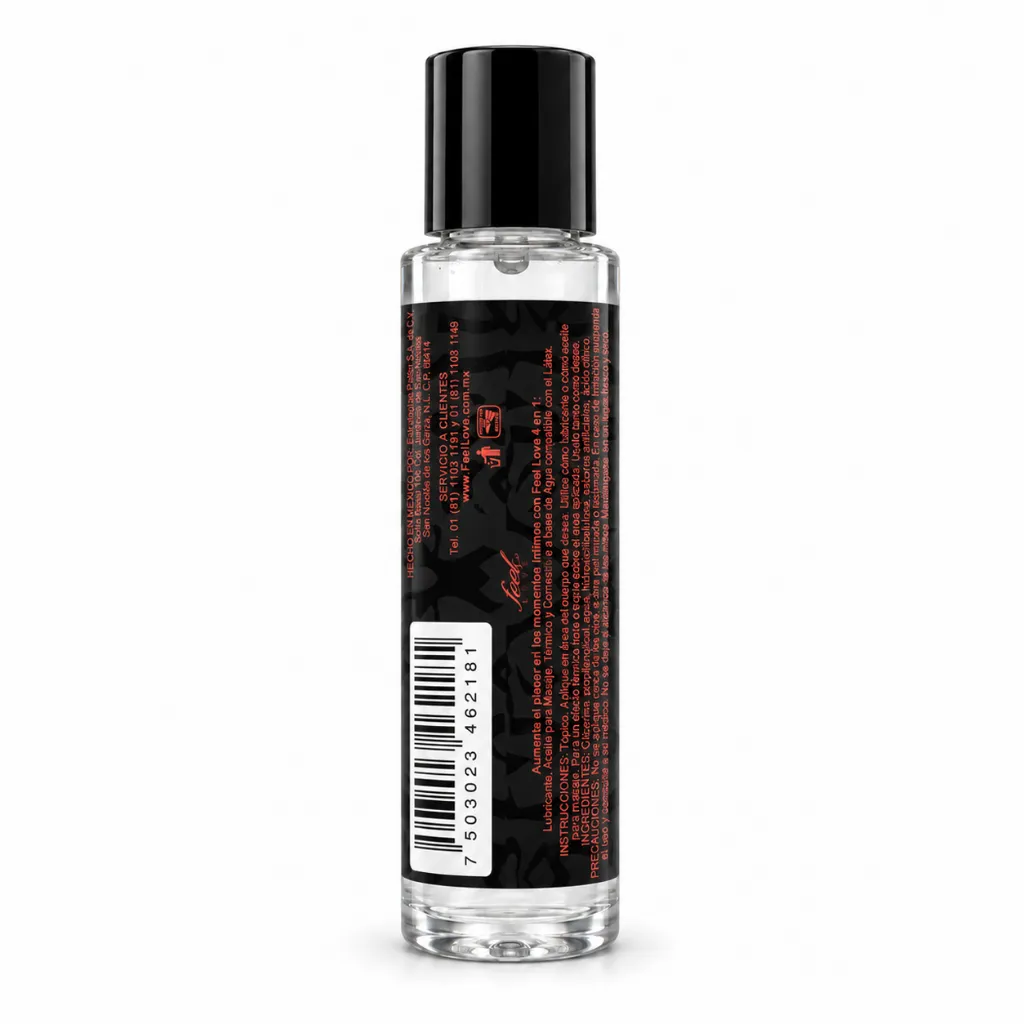 Feel Love Lubricante Aceite 4EN1 60ML Termico Comestible Digital 26 Cereza Seductora LADO.webp