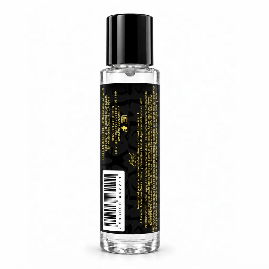 Feel Love Lubricante Aceite 4EN1 60ML Termico Comestible Digital 26 Mango Exotico LADO.webp