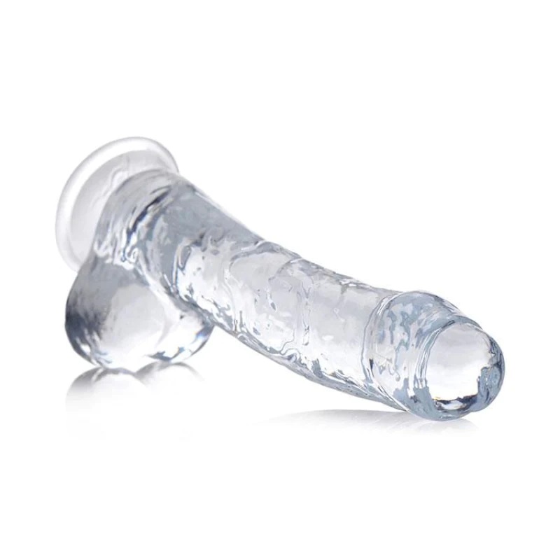 JUGUETES - JOCK C-THRU 8" DONG WITH BALSS CLEAR