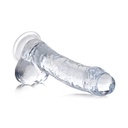 JUGUETES - JOCK C-THRU 8" DONG WITH BALSS CLEAR