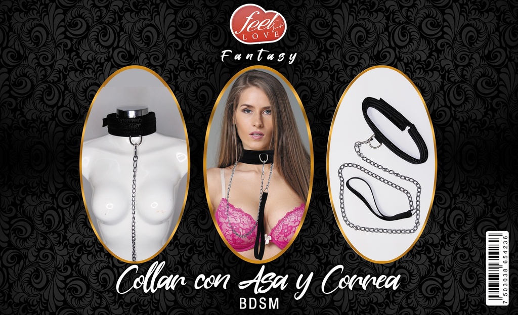 JUGUETES  - FEEL LOVE FANTASY - COLLAR CON ASA Y
CADENA