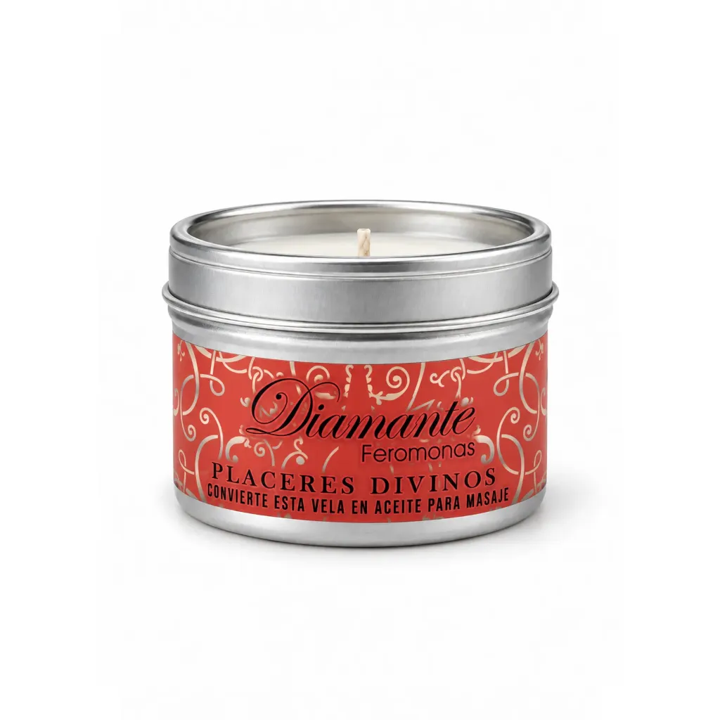 Vela para Masaje Feromonas 4oz. PLACERES DIVINOS