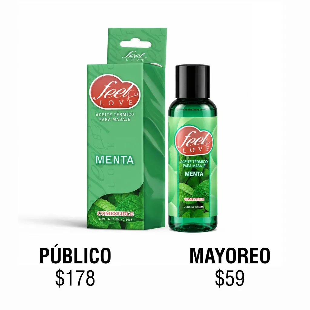 [FEEL-ACMN] Aceite Térmico Feel Love Menta 60ml