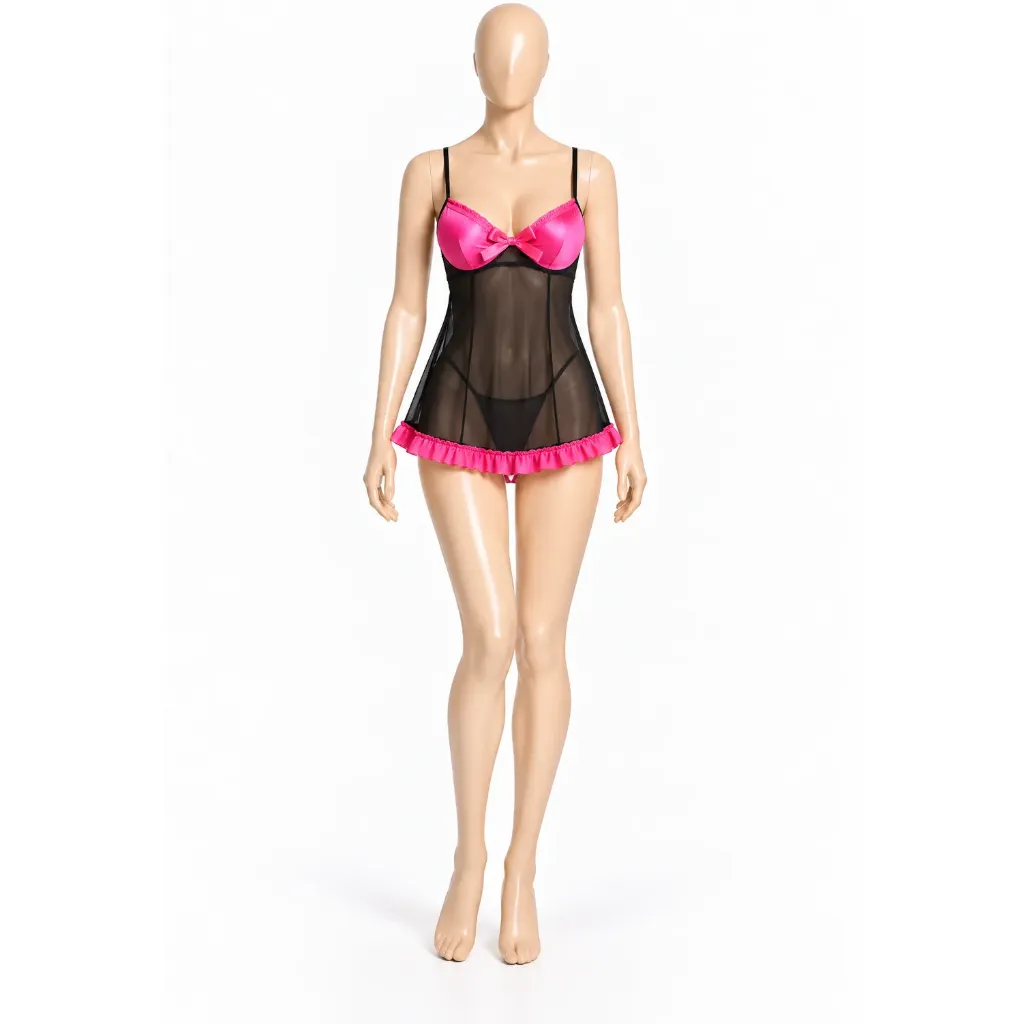 JUGUETES - BABY DOLL 1454 NEGRO/ROSA