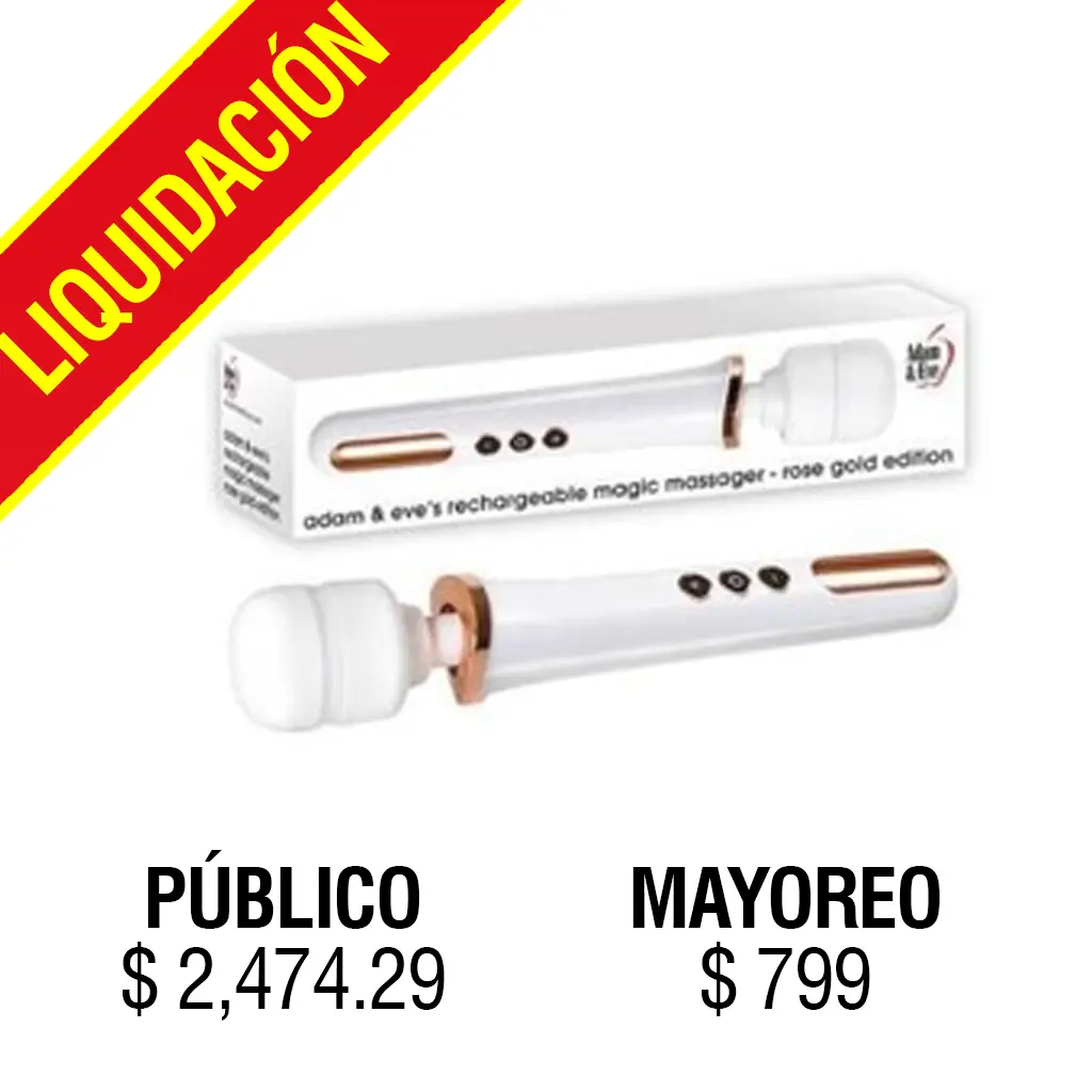 JUGUETES - ADAM & EVE RECHARGEABLE MAGIC MASSAGER - ROSE GOLD EDITION