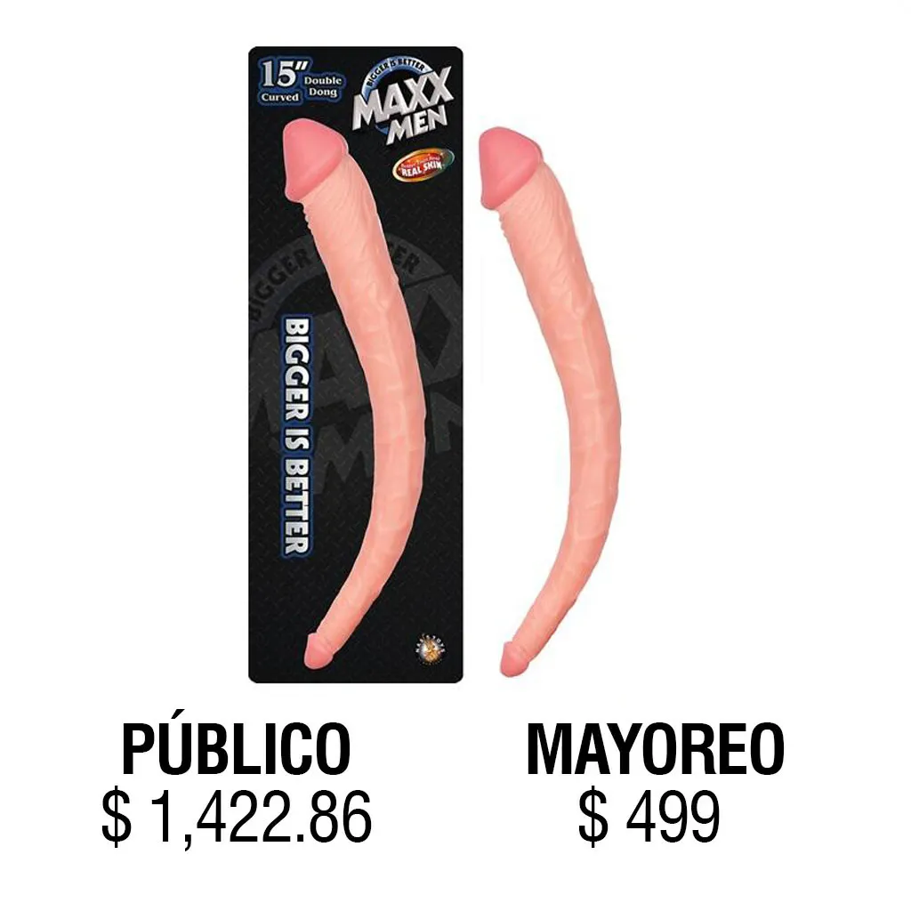 [2600] JUGUETES - MAXX MEN 15" CURVE DOUBLE DONG