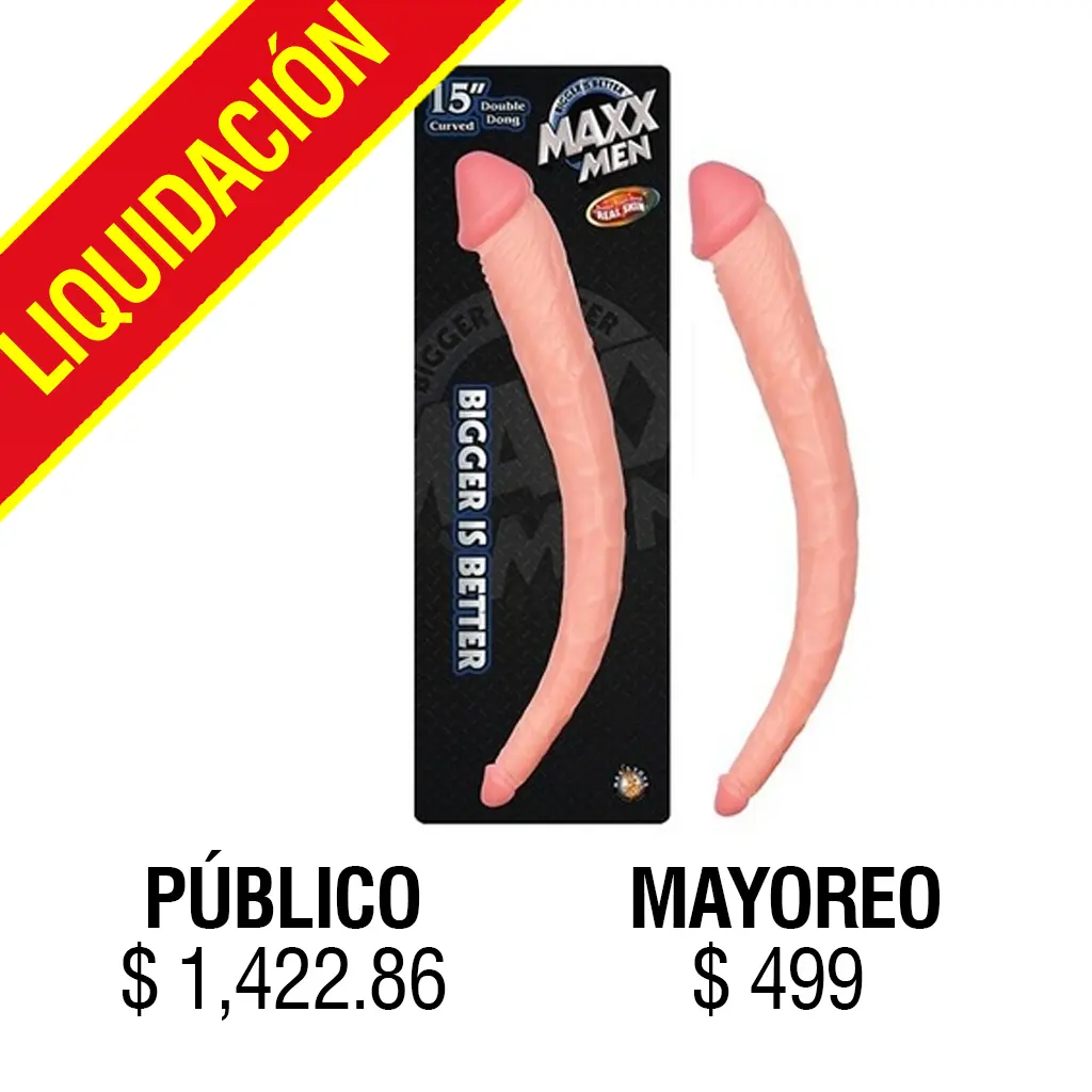[2600] JUGUETES - MAXX MEN 15" CURVE DOUBLE DONG