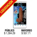 JUGUETES - JOCK BARESKIN 7" VIBRATING DONG WITH BALLS MOCHA