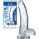 JUGUETES - JOCK C-THRU 8" DONG WITH BALSS CLEAR