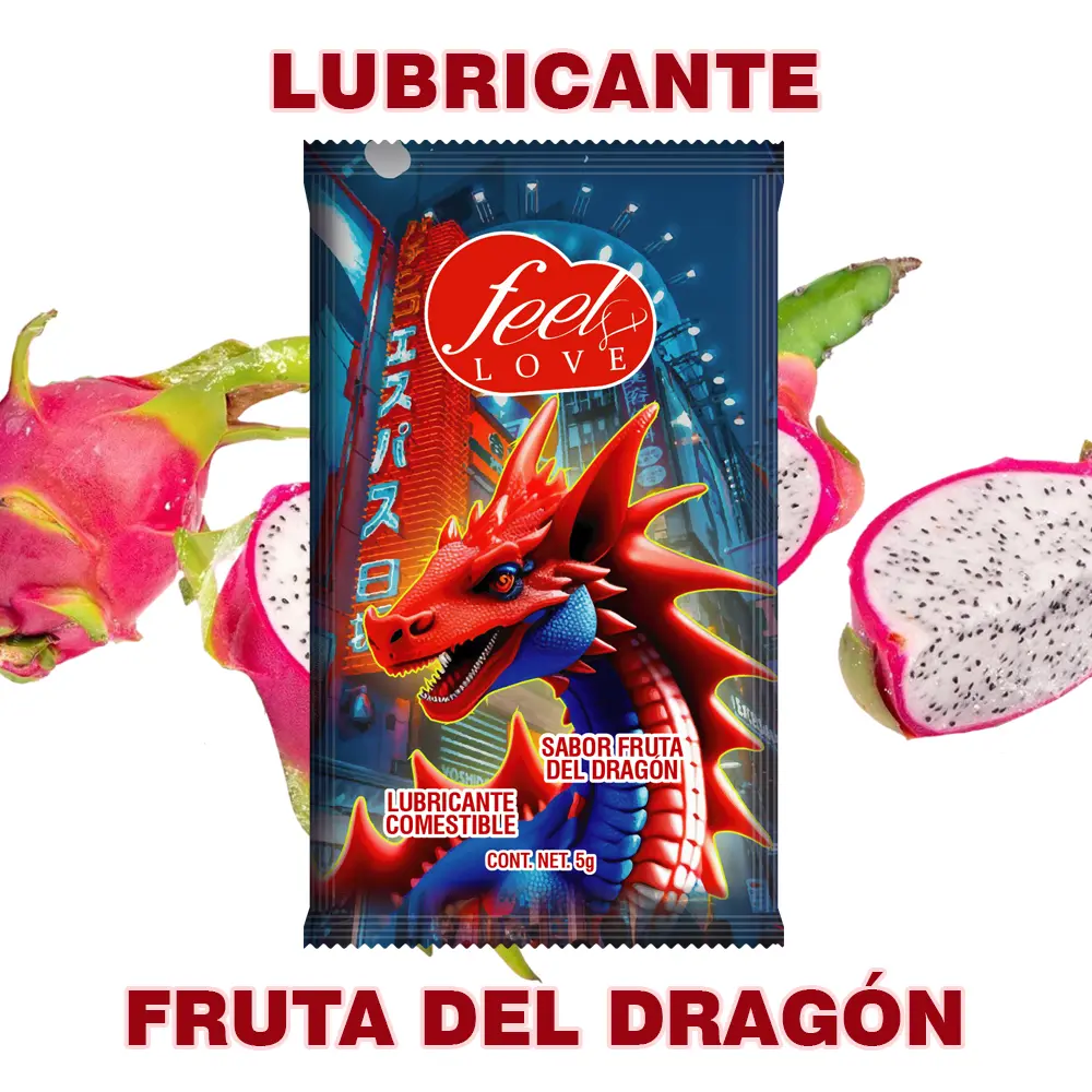 Sobre LUBRICANTE  FRUTA DEL DRAGON 5ml 2x1