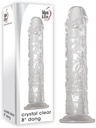 JUGUETES - Adam & Eve Crystal Clear 8" Dong 