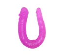 JUGUETES - FEEL LOVE DILDO DOBLE -PURPURA