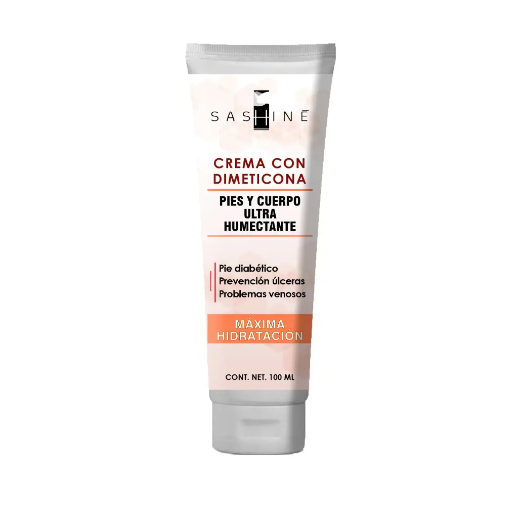 SASHINE CREMA HUMECTANTE DIMETICONA PIE DIABETICO 100ml