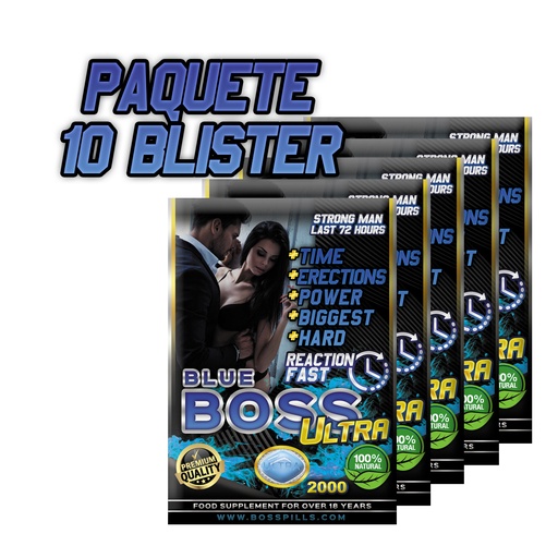 [PACK BLUE 2000] Blue Boss 2000 Plus 72 Hrs - 1 Toma (PAQ 10 BLISTER)