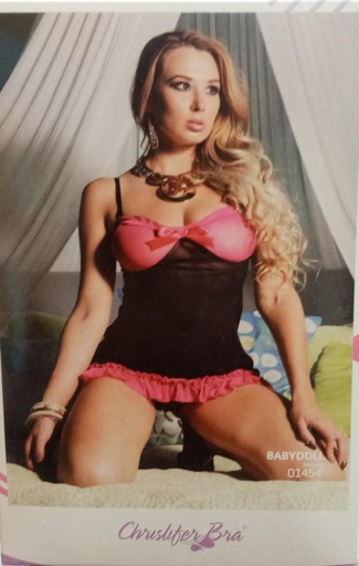 JUGUETES - BABY DOLL 1454 NEGRO/ROSA