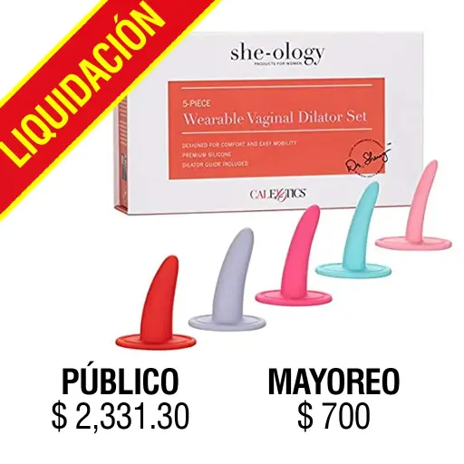 [SE-1338-30-3] JUGUETES - SHE-OLOGY SET DE DILATADOR VAGINAL PORTÁTIL