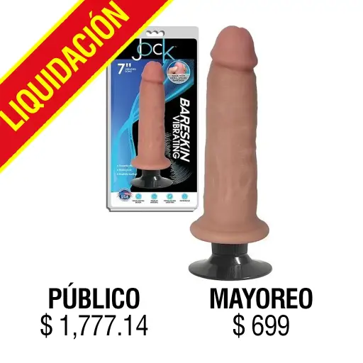 [CN-09-0633-10] JUGUETES - JOCK BARESKIN 7" VIBRATING VANILLA