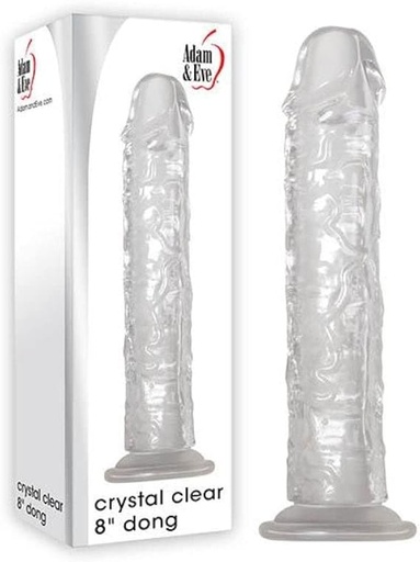 JUGUETES - Adam & Eve Crystal Clear 8" Dong 