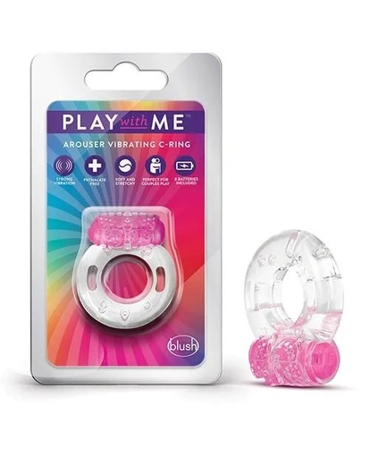JUGUETES - PLAY WITH ME AROUSER ANILLO VIBRADOR C - ROSA